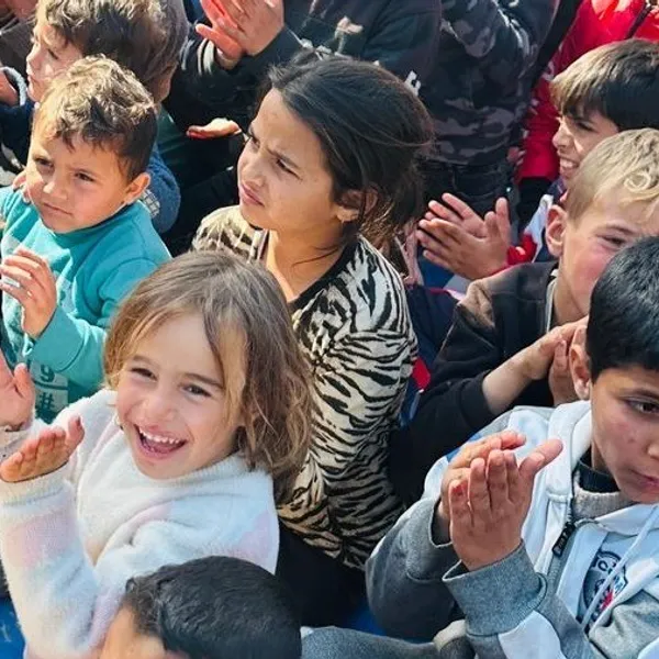 Child smiling in Gaza 1