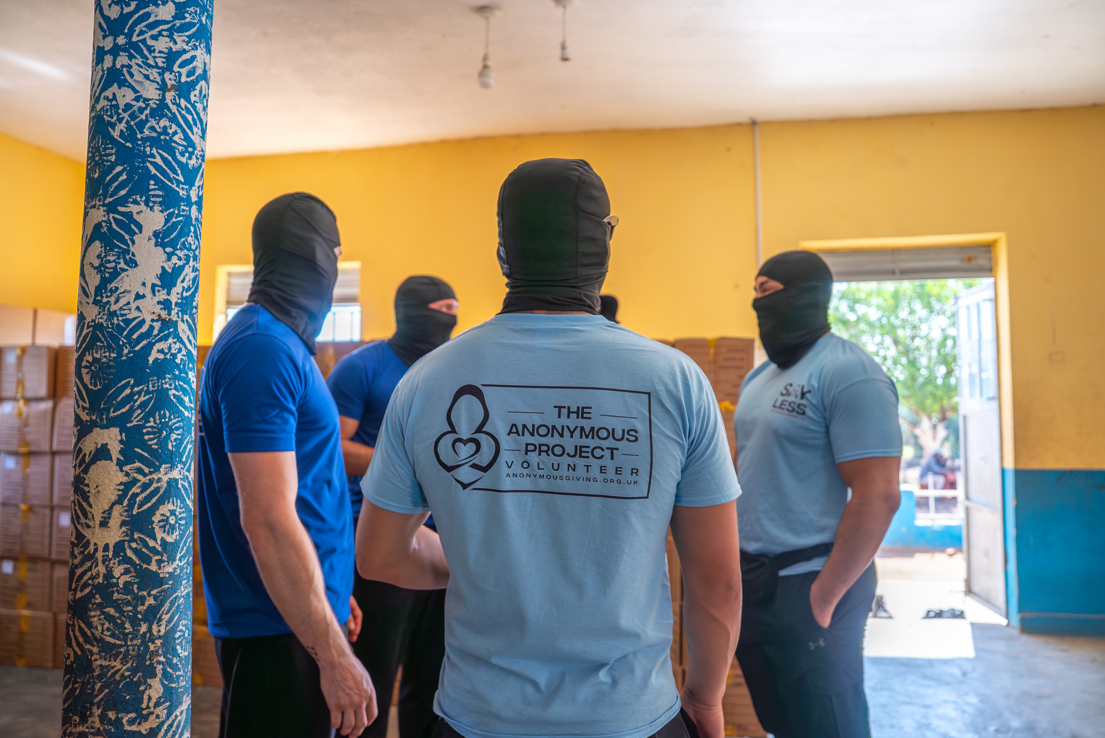 Volunteers with supplies