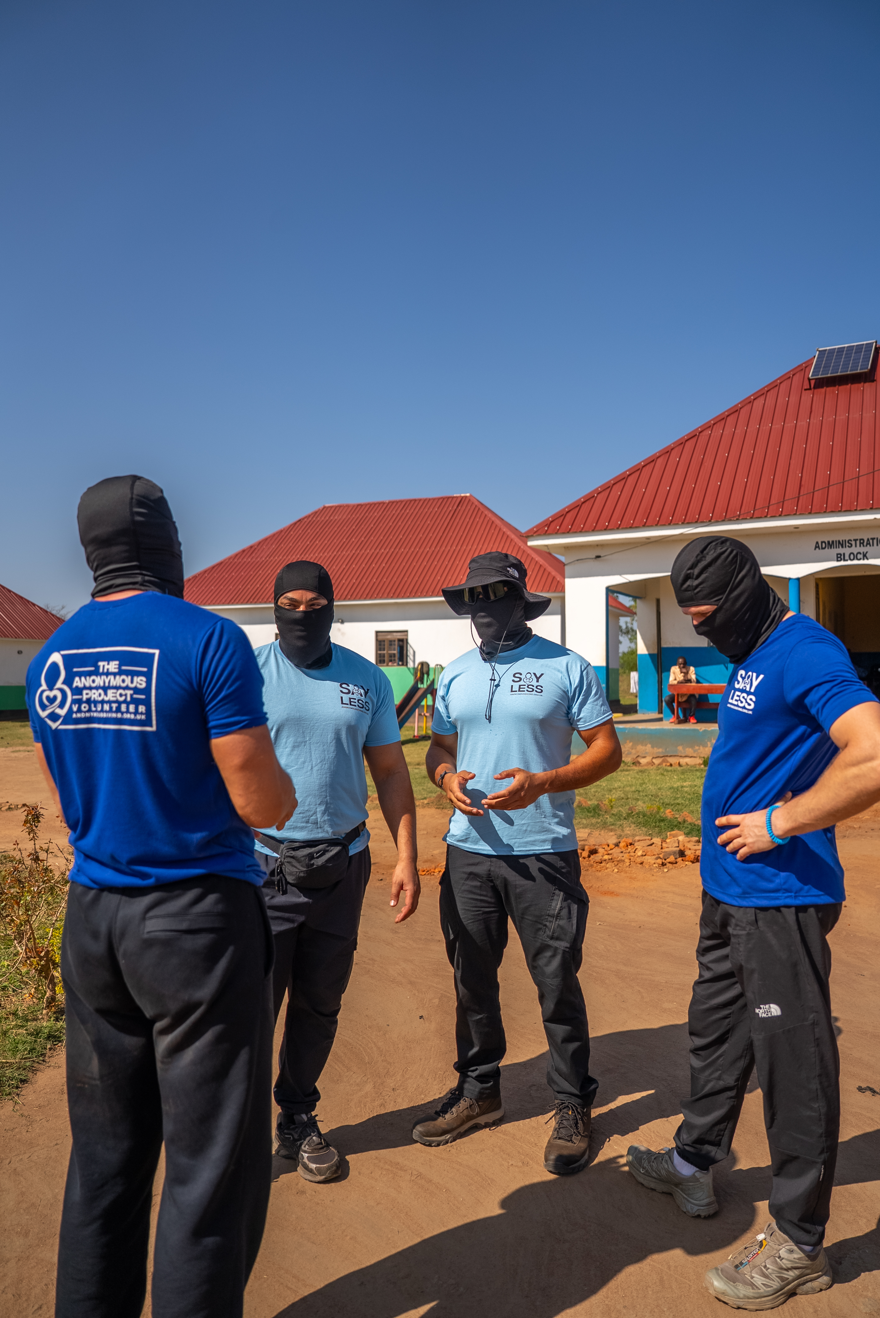 Volunteer team coordinating relief